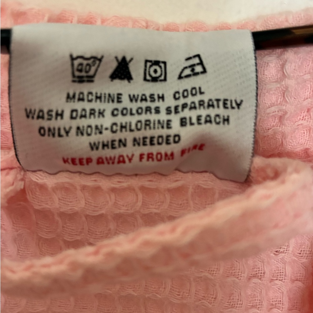 Pink Waffle Knit Robe - Picture 4 of 4
